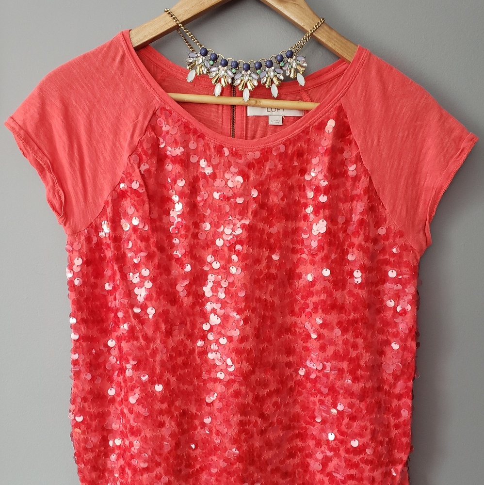 LOFT sequin top